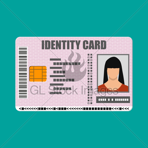 500x500 Id Card Icon Identity Card, National Id Card Gl Stock Images