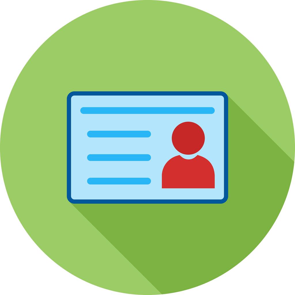 1024x1024 Student Id Card Flat Shadowed Icon