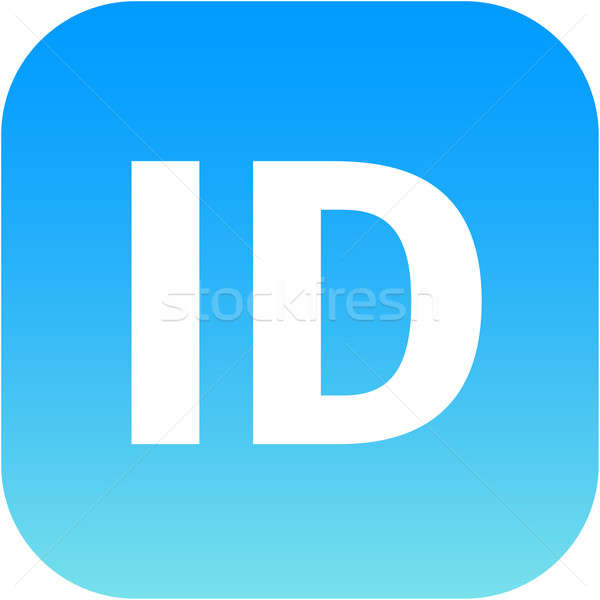 600x600 Blue Id Icon For Apps Stock Photo Antonin Okurcak