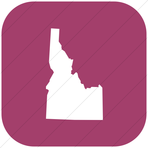 512x512 Iconsetc Flat Rounded Square White On Pink Us States Idaho Icon