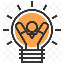 256x256 Idea Icon Of Colored Outline Style