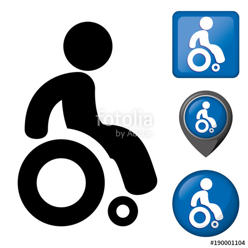 500x500 Icon Physically Handicapped Pictogram And Various Wheelchair Icons