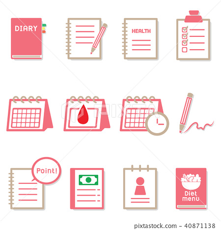 450x468 Ideal Icon Set For Diet, Insurance, Memo