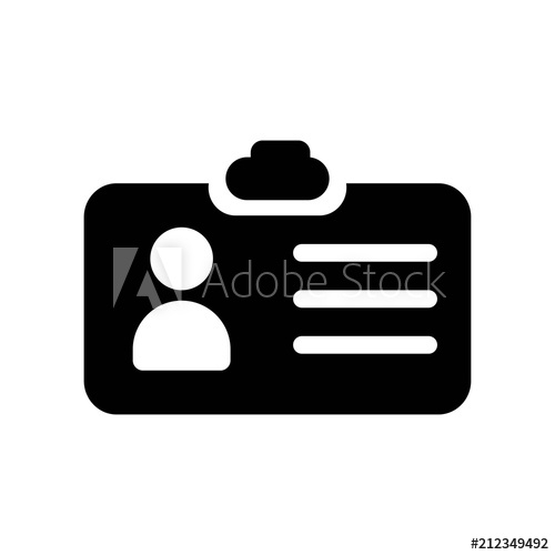 500x500 Identification Icon Vector Icon Simple Element Illustration