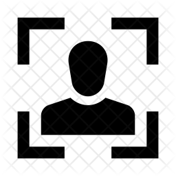 256x256 Person Identification Icon Of Glyph Style
