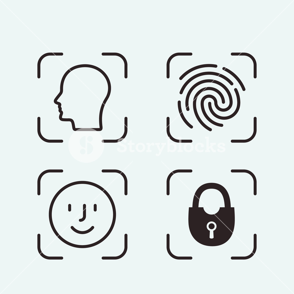 1000x1000 Tap The Fingerprint Identification Icon Identification Pattern