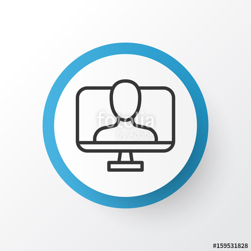 500x500 Internet Identity Icon Symbol Premium Quality Isolated Online