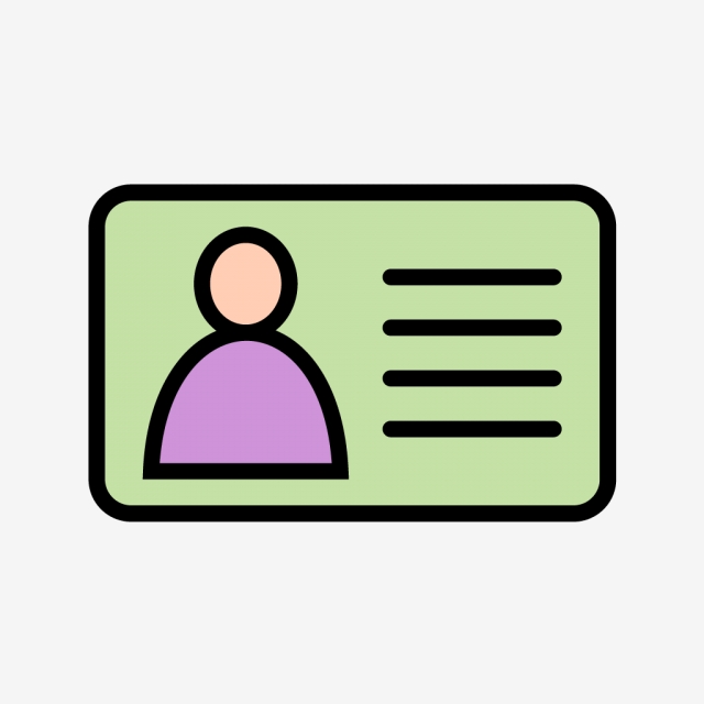 640x640 Vector Identity Card Icon, Credit Card Icon, Identity Icon