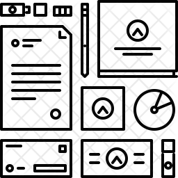 256x256 Brand Identity Icon Of Line Style