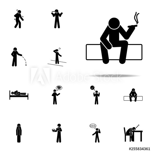 500x500 Idle, Laggard Icon Negative Character Icons Universal Set For Web