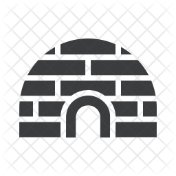 256x256 Igloo Icon Of Glyph Style