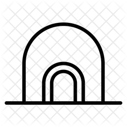 256x256 Igloo Icon Of Line Style