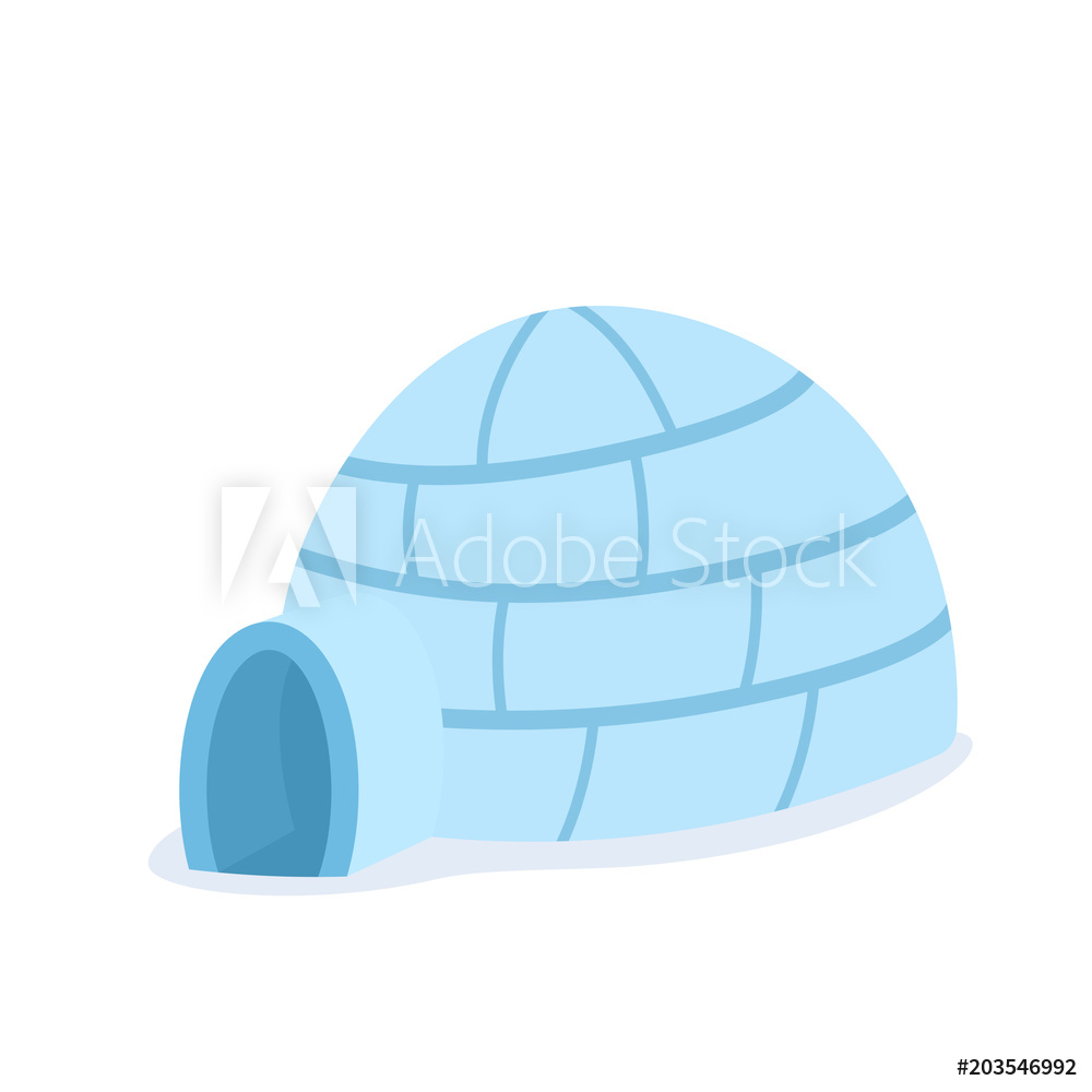 1000x1000 Photo Art Print Cartoon Igloo Icon Europosters
