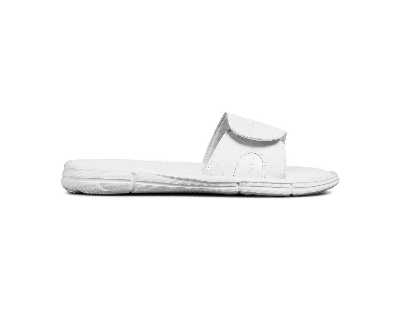 1560x1215 Under Armour Synthetic Icon Ignite Slides In White