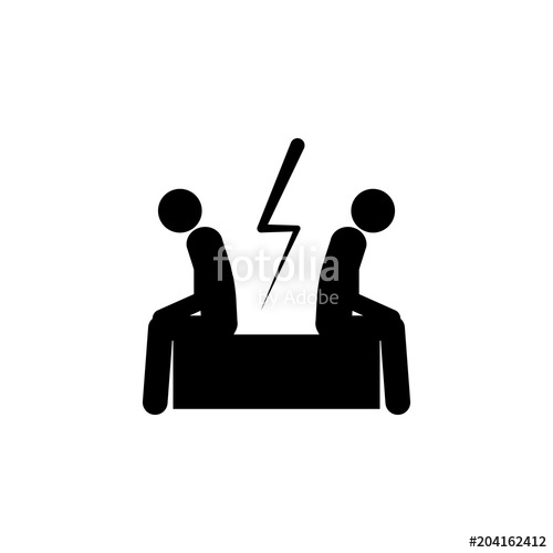 500x500 Businessmen Ignore Each Other Illustration Element Of Conflict