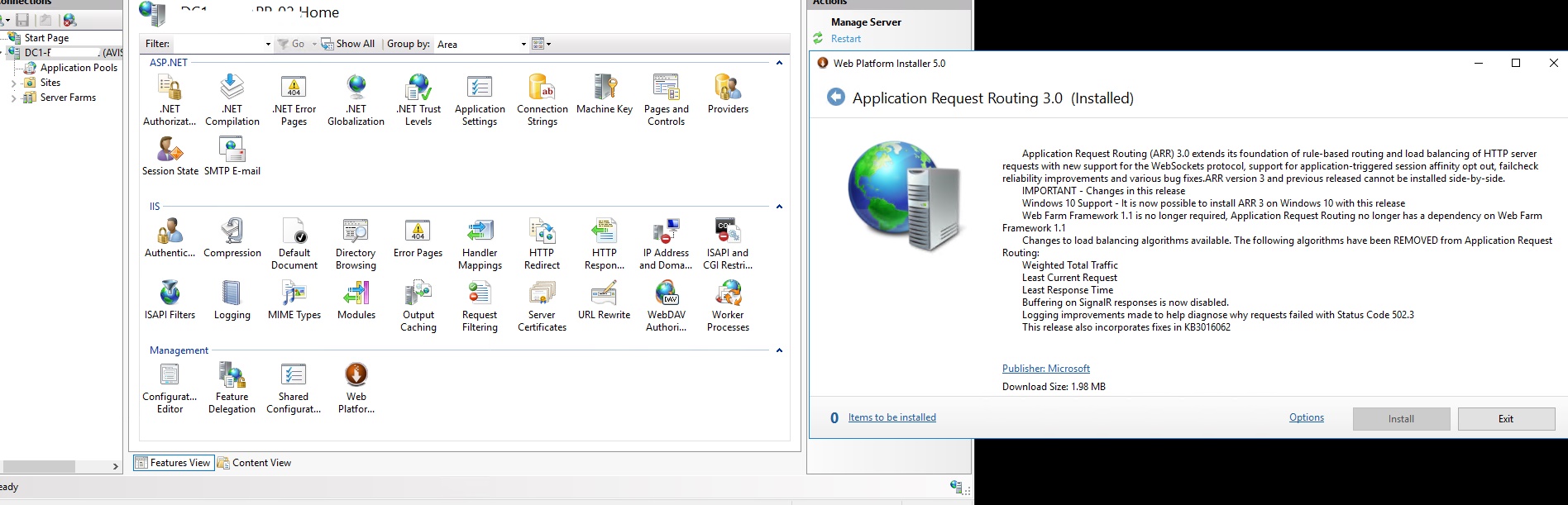 How To Configure Arr Under Iis Without Arr Icon In Iis Mgmt 1896x611 How To Configure Arr Under Iis Without Arr Icon In Iis Mgmt