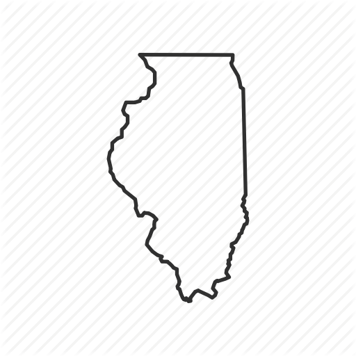 512x512 American State, Borders, Geography, Illinois, Map, State, Usa Icon