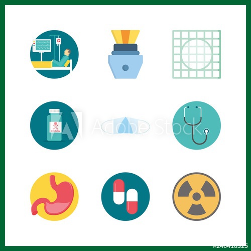 500x500 Illness Icon Vector Illustration Illness Set Medicine
