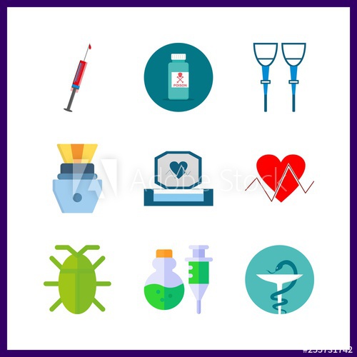 500x500 Illness Icon Vector Illustration Illness Set Needle With Blood