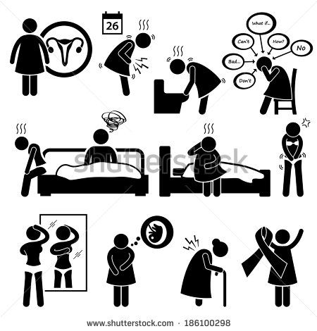 450x470 Woman Sickness Illness Diseases Stick Figure Pictogram Icon