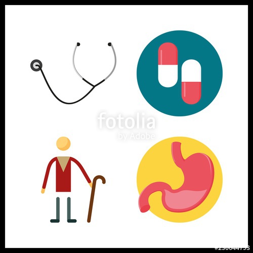 500x500 Illness Icon Pills And Stethoscope Vector Icons In Illness Set