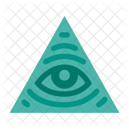 256x256 Illuminati Icon Of Flat Style