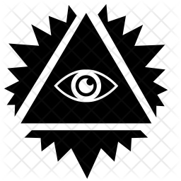 256x256 Illuminati Icon Of Glyph Style