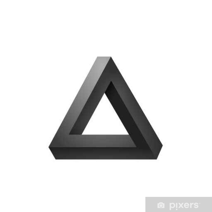 700x700 Penrose Triangle Icon Impossible Triangle Shape Optical Illusion