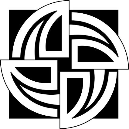 425x425 Black And White Circle Optical Illusion Icon Vinyl