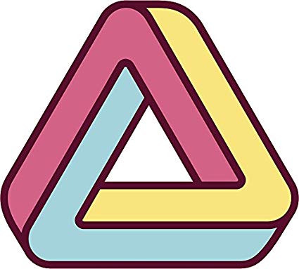 425x383 Simple Optical Illusion Triangle Cartoon Icon Vinyl