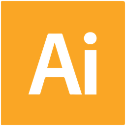 256x256 Illustrator Icon Of Flat Style