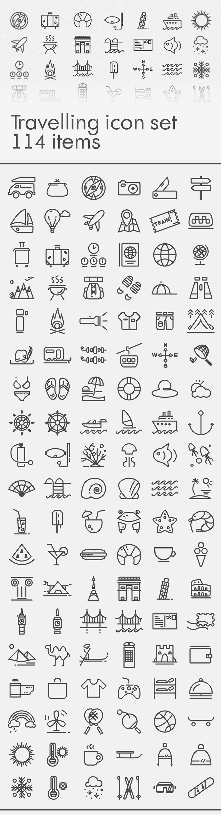 736x2707 Illustrator Icon Free Traveling Icon Set Icons Travel