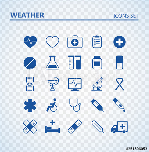 492x500 Medical Icon Set Silhouette Hospital Vector Signs Medicine