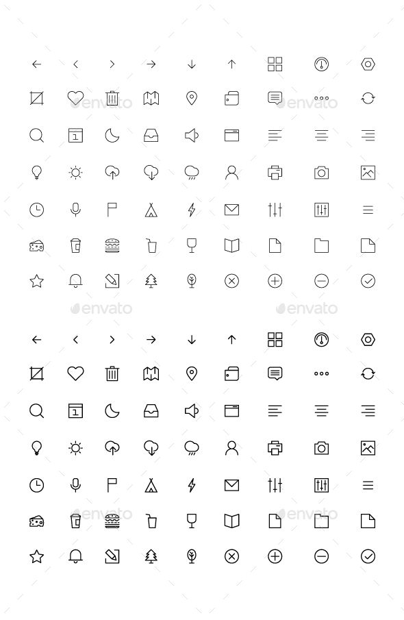590x905 Vector Icon Set Features Vector Shape Fully Editable