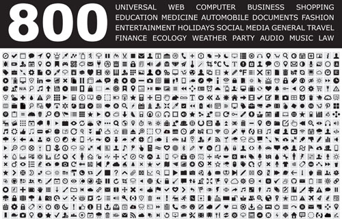500x320 Small Fine Web Media Icons Set Free Vector In Adobe