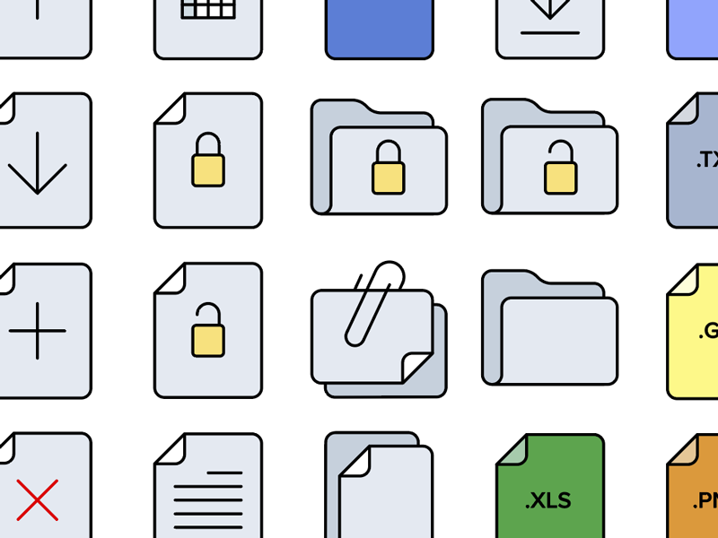 800x600 Document Icon Set