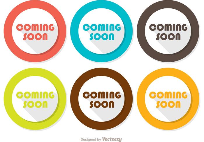 700x490 Coming Soon Flat Icons Vector Pack