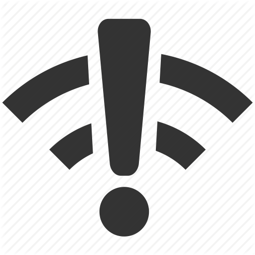 512x512 Attention, Connection Error, Network, Signal, Warning, Wifi Error