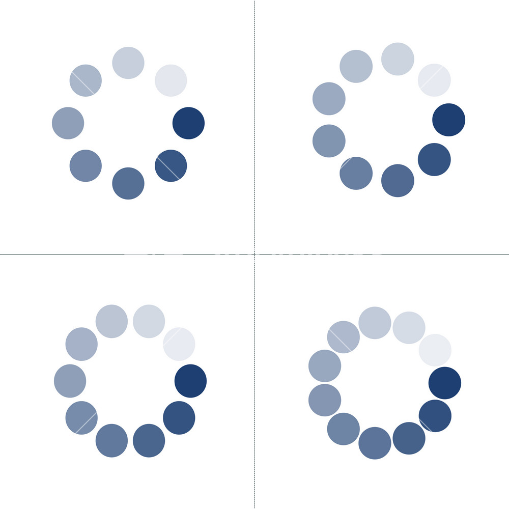 1000x1000 Loading Icon Set With Different Number Of Dots Or Circles Buffer