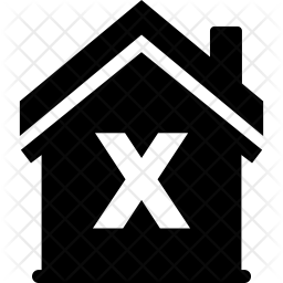256x256 House Not Available Icon Of Glyph Style