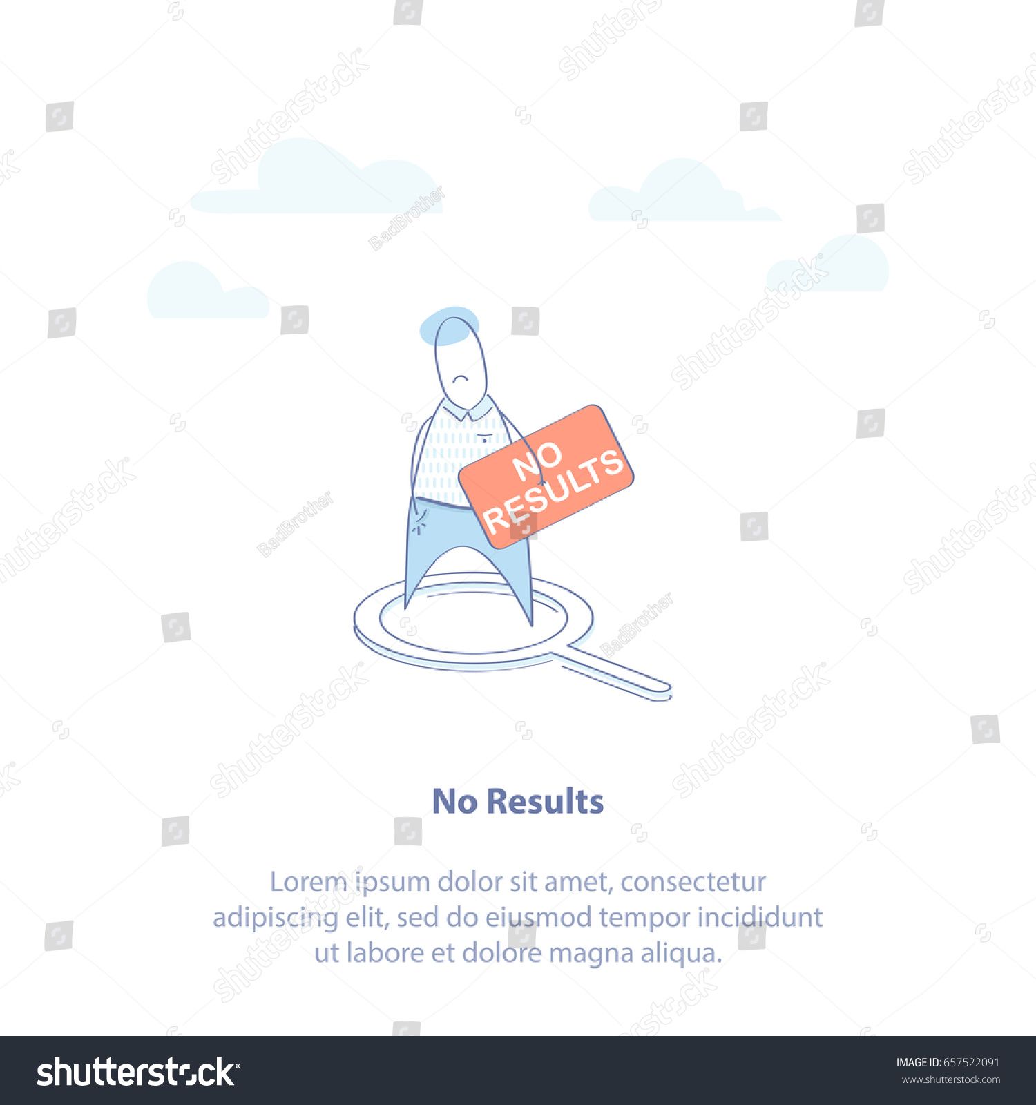 1500x1600 Flat Line Icon Concept Of No Result, Not Found Or Web