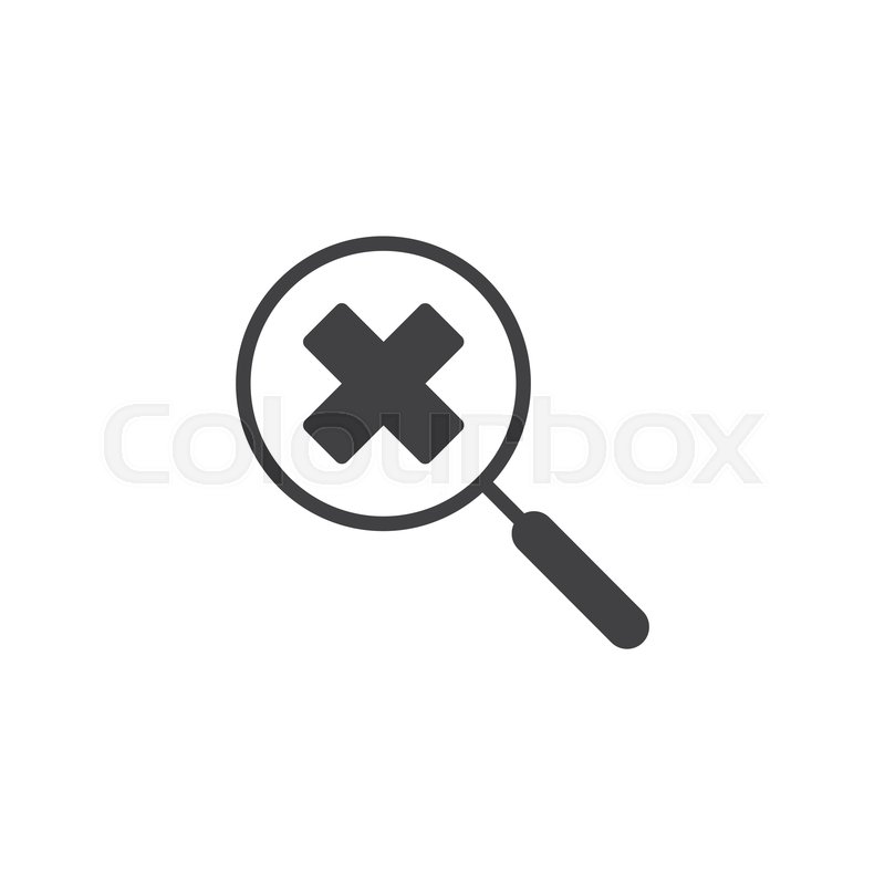 800x800 Search Not Found Vector Icon Filled Stock Vector Colourbox