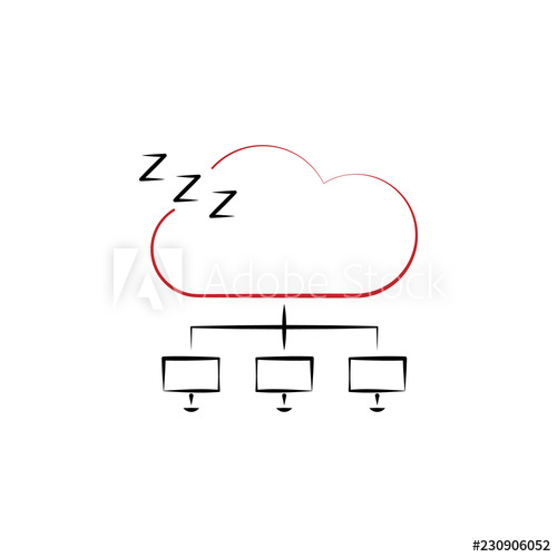 500x500 Cloud Server Not Found Icon Element Of Multi Color Cloud
