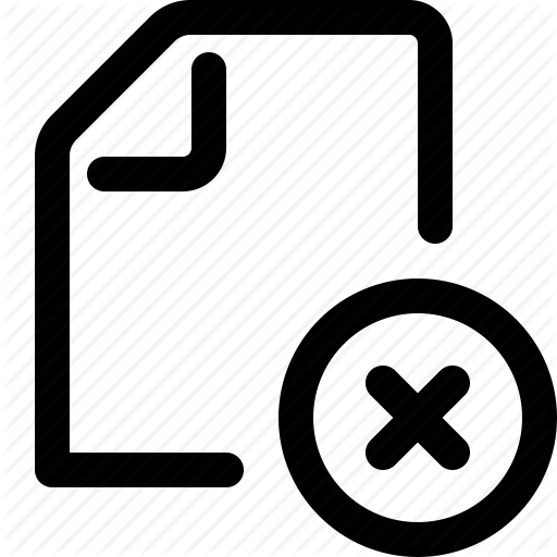 512x512 Cancel, Cross, Delete, Document, Page, Remove File, Unavailable Icon