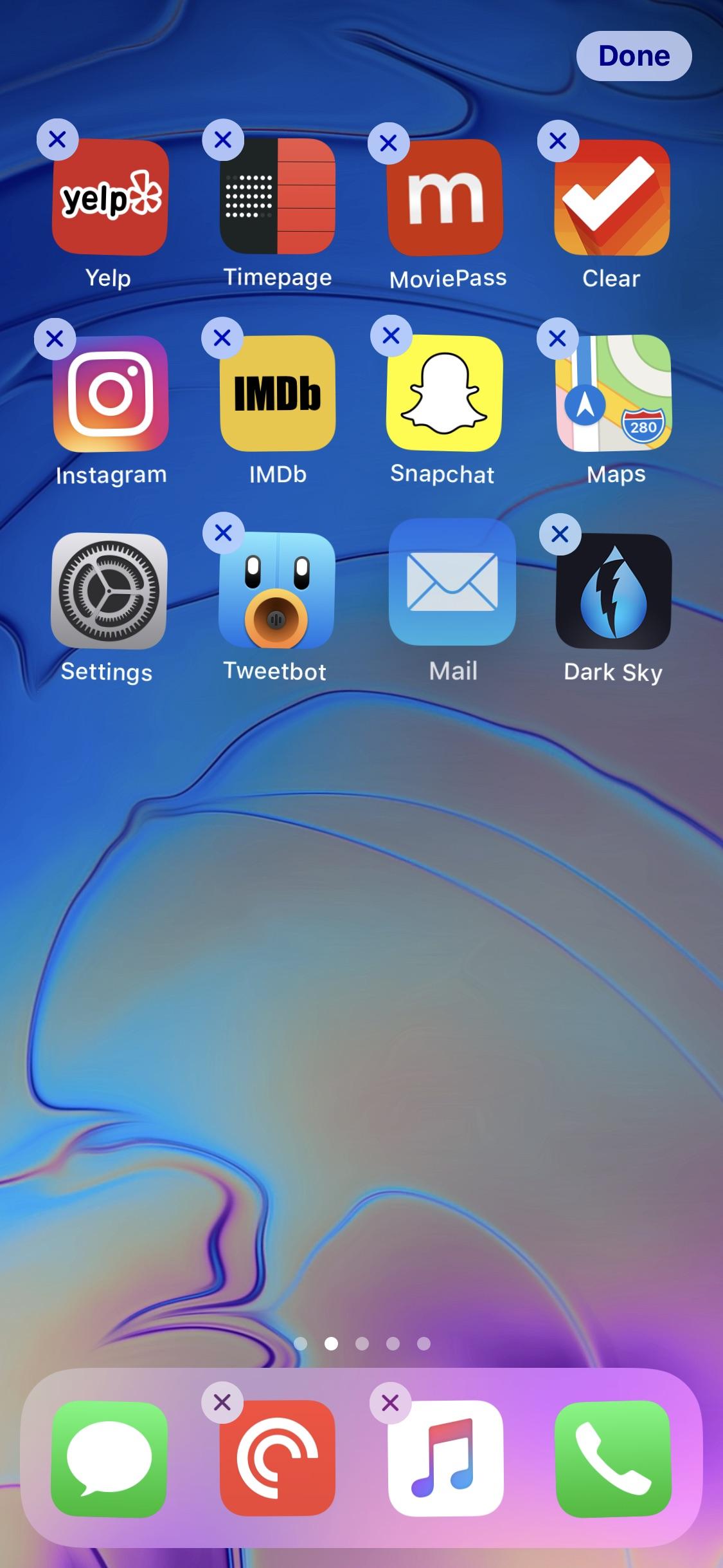 1125x2436 Question Have App Icons Always Become Slightly Transparent When