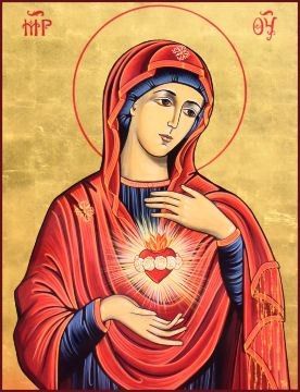 Icon Of Immaculate Heart Of Mary Panagia Sacred Heart, Holy 276x360 Icon Of Immaculate Heart Of Mary Panagia Sacred Heart, Holy