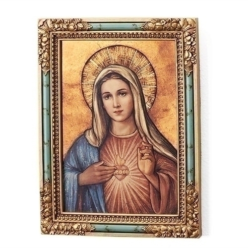 500x500 Plaque Immaculate Heart Of Mary Icon, Generations Religious Gifts
