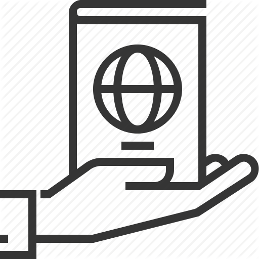 512x512 Globe, Hand, Immigrant, Immigration Law, Migrate, Passport Icon