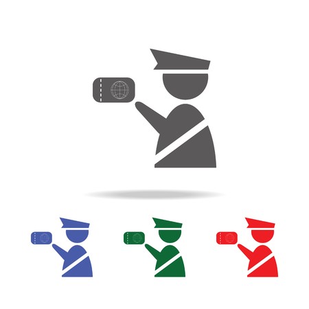 450x450 Customs Officer Icon Immigration Officer With Passport Elements