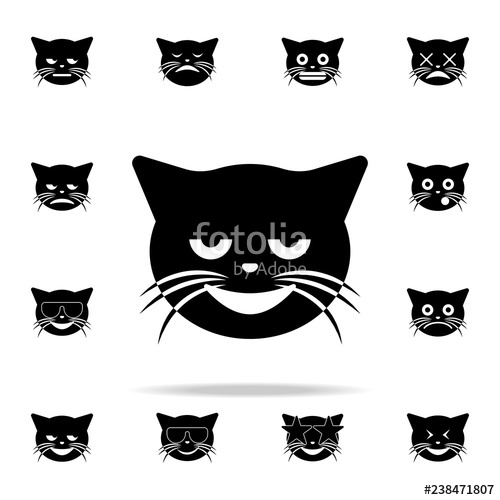 500x500 Normal Smiling Imp Cat Icon Cat Smile Icons Universal Set For Web